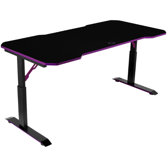 Cooler Master Gaming Desk Gd160 Black And Purple 3 Level Height Adjustable Cable Management Surface Mousepad - NoveltyHub PTY LTD