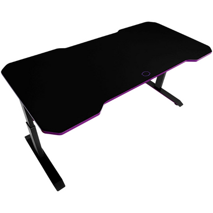 Cooler Master Gaming Desk Gd160 Black And Purple 3 Level Height Adjustable Cable Management Surface Mousepad - NoveltyHub PTY LTD