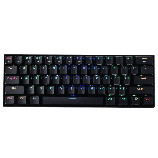 REDRAGON DRACONIC PRO Mechanical 61 Key|Bluetooth 5.0|RF|RGB Rechargable Battery|Type-C Charging Cable Gaming Keyboard – Black