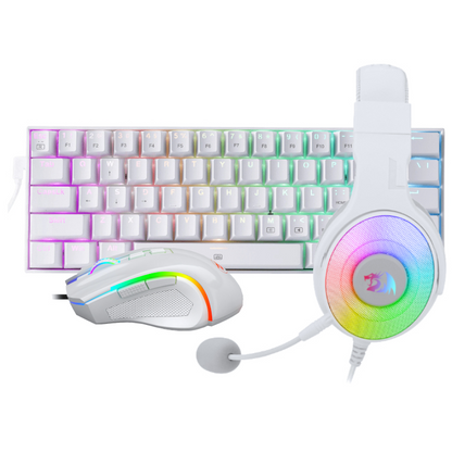 REDRAGON 3IN1 MS|HS|KB WIRED COMBO – WHITE