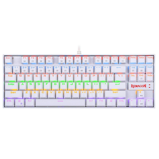 REDRAGON KUMARA Mechanical 87 Key|RGB Backlit Gaming Keyboard – White