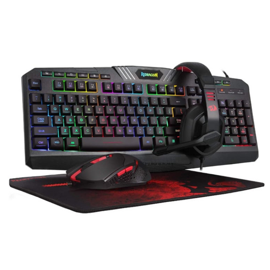 REDRAGON 4IN1 Gaming Combo Mouse|Mouse Pad|Headset|Keyboard