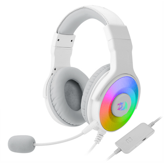 REDRAGON Over-Ear PANDORA USB RGB Gaming Headset – White