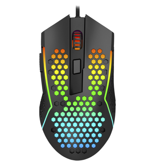 REDRAGON Reaping 6200DPI RGB LightWeight 65g Gaming Mouse – Black