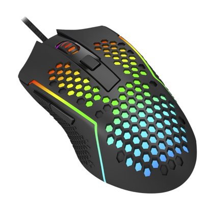 REDRAGON Reaping 6200DPI RGB LightWeight 65g Gaming Mouse – Black