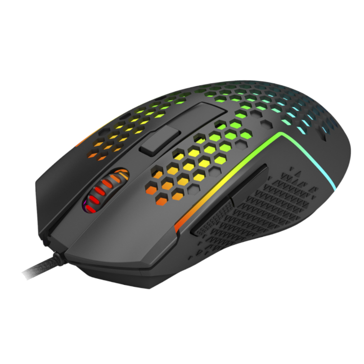 REDRAGON Reaping 6200DPI RGB LightWeight 65g Gaming Mouse – Black