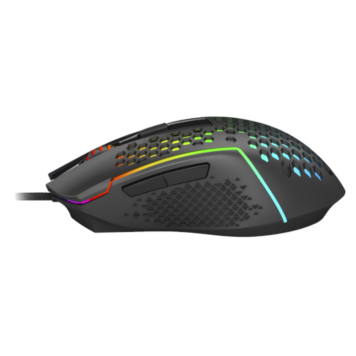 REDRAGON Reaping 6200DPI RGB LightWeight 65g Gaming Mouse – Black