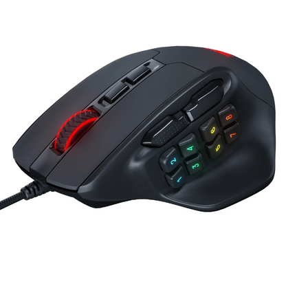 REDRAGON Aatrox 6200DP RGB MMO Gaming Mouse – Black