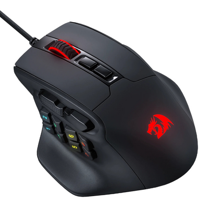 REDRAGON Aatrox 6200DP RGB MMO Gaming Mouse – Black