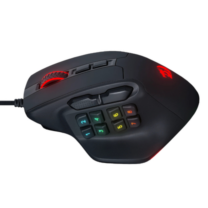 REDRAGON Aatrox 6200DP RGB MMO Gaming Mouse – Black