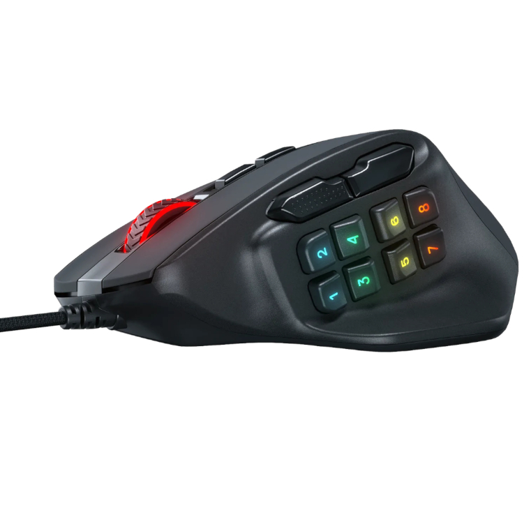 REDRAGON Aatrox 6200DP RGB MMO Gaming Mouse – Black