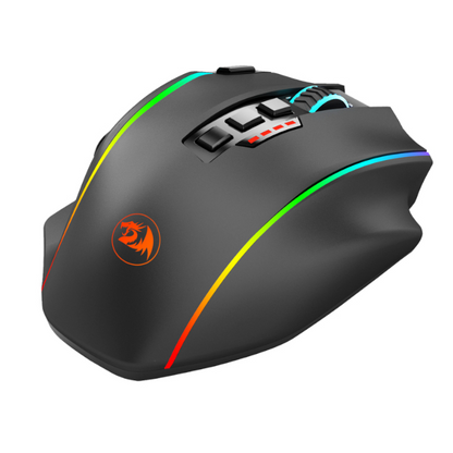 REDRAGON PERDITION PRO 16000DPI RGB Wireless MMO Ergo Gaming Mouse – Black